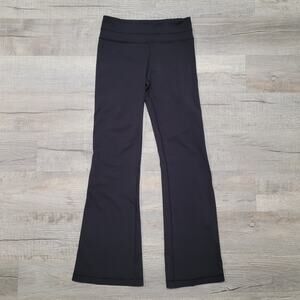 Lululemon Y2K Size 6 Flare Leg Yoga Pant Leggings Black Pull On Athleisure